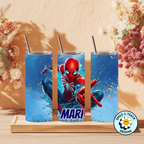 🕷️ Spiderman Superhero-Inspired Personalized Tumbler – 20 oz Skinny