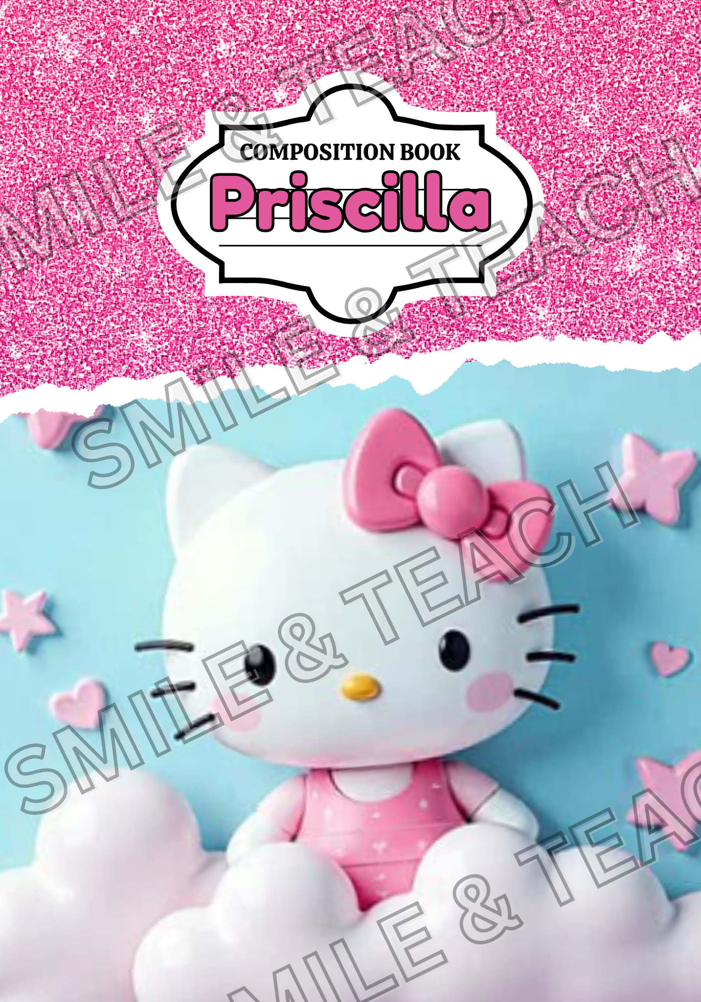 Hello Kitty 2 Personalized Composition Notebook
