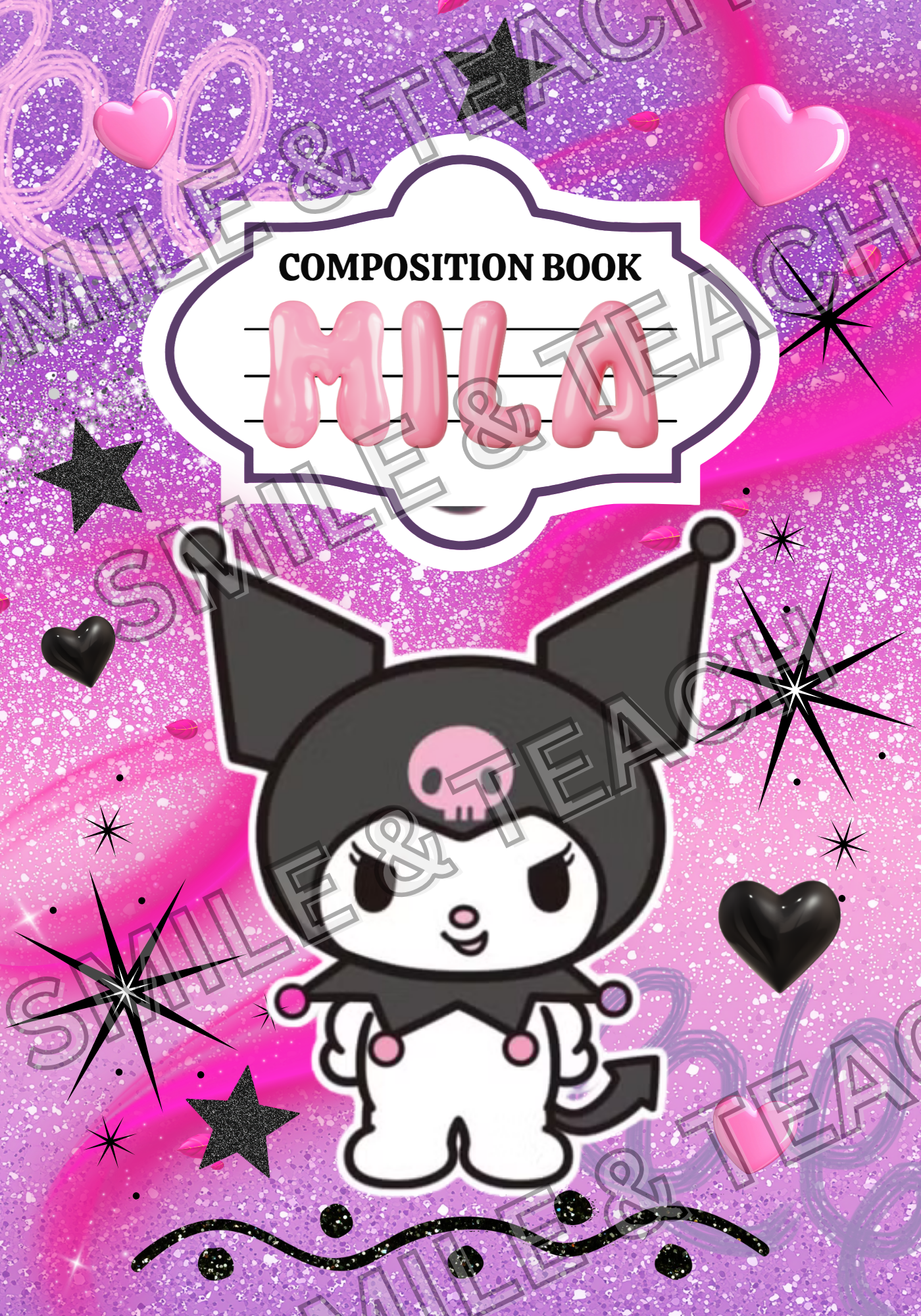 Kuromi Personalized Composition Notebook