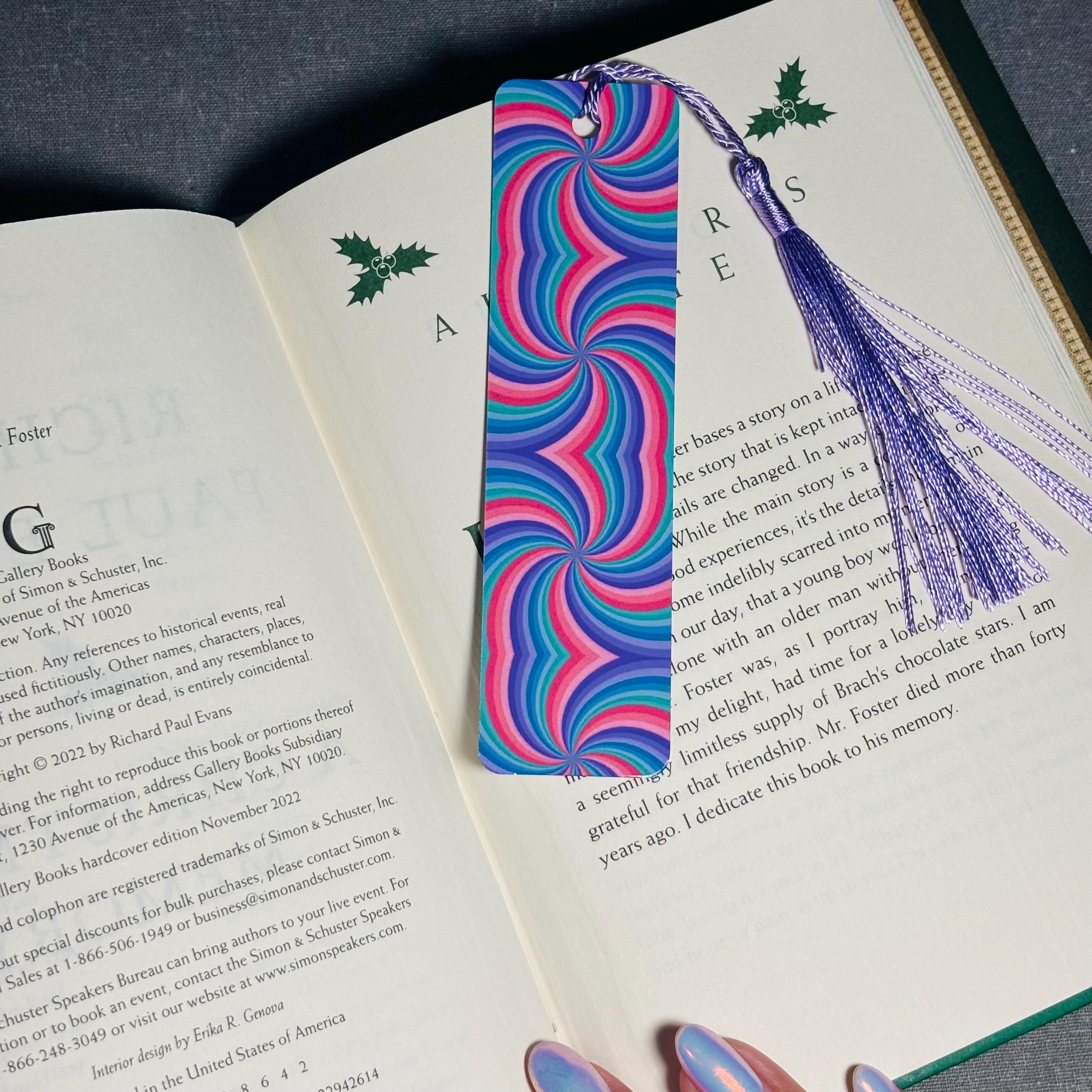 Swirl Bookmark with Tassel – Colorful & Durable Aluminum Page Holder