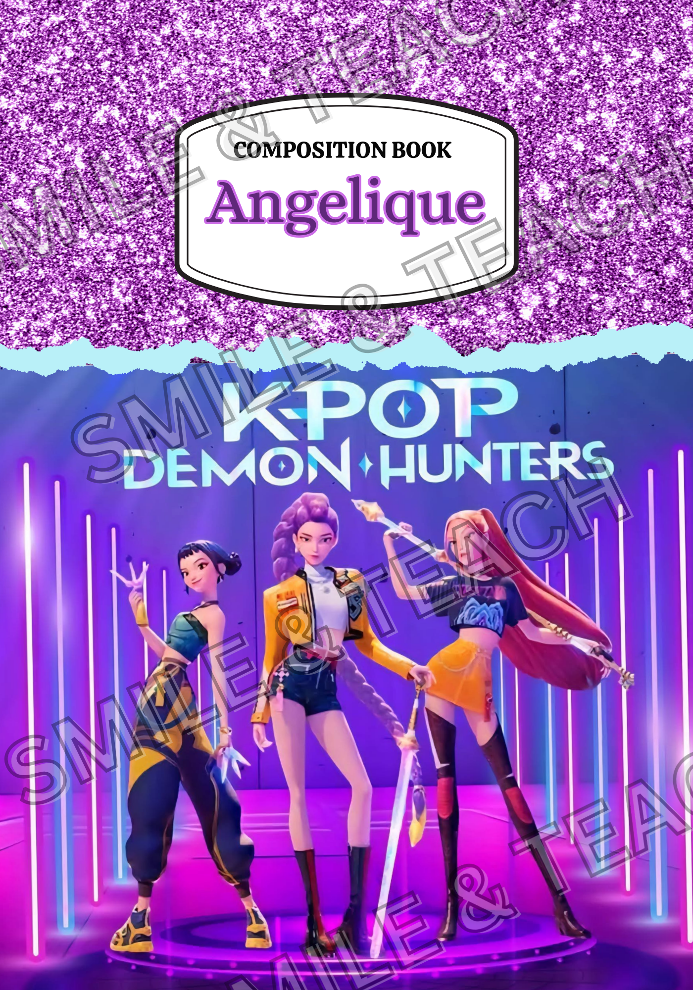 KPop Demon Hunters Personalized Composition Notebook