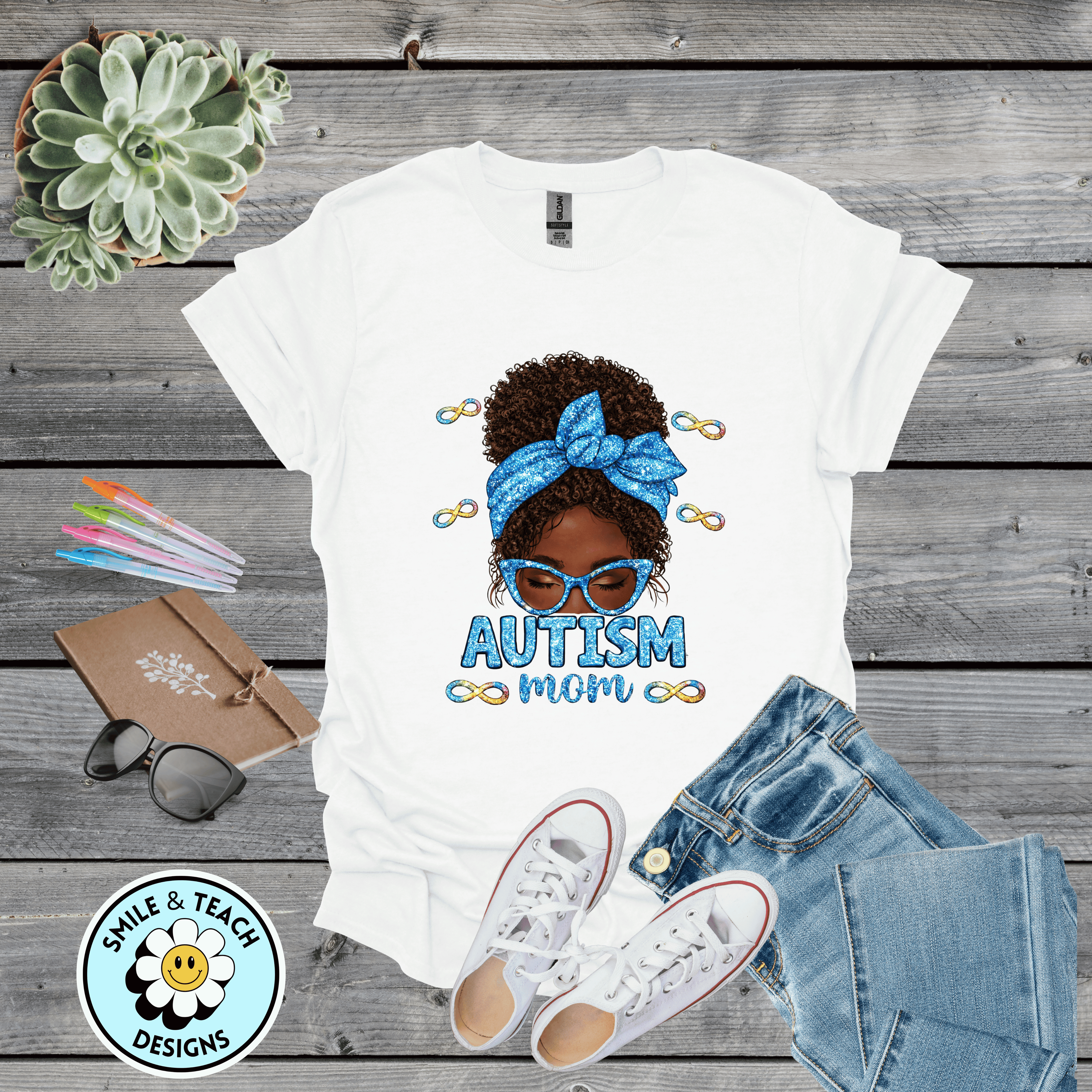Autism Mom Glitter Bow Shirt | Infinity Symbol Awareness Tee | Inclusive Mom Design