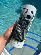 ⚽ Personalized Soccer Tumbler – 20 oz Skinny