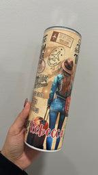 ✈️ Personalized Travel Adventure Tumbler – 20 oz Skinny