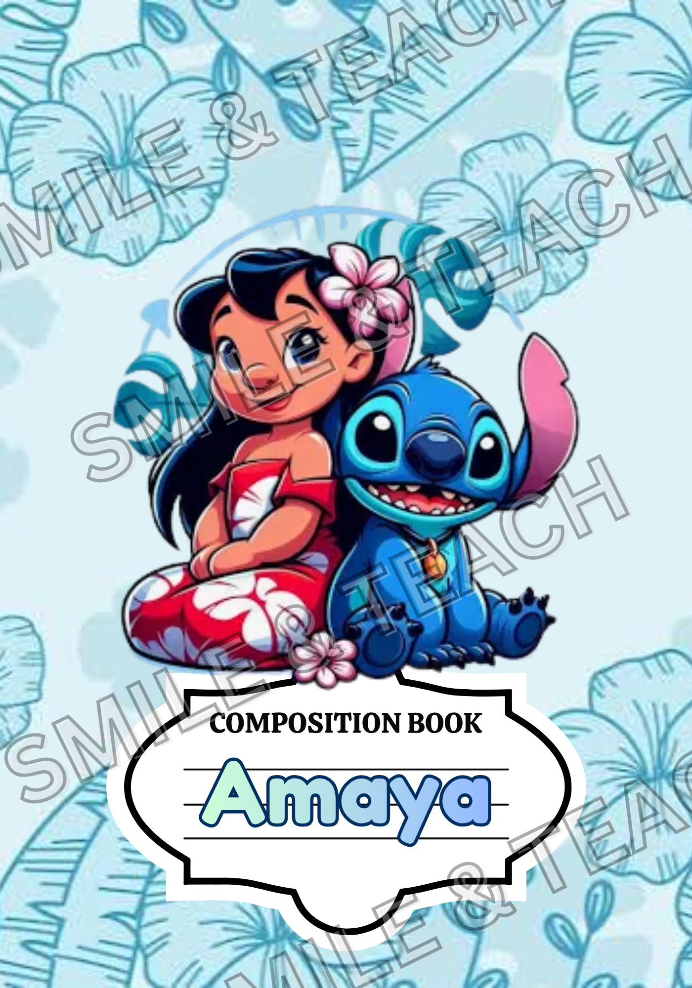 Lilo & Stitch Personalized Composition Notebook