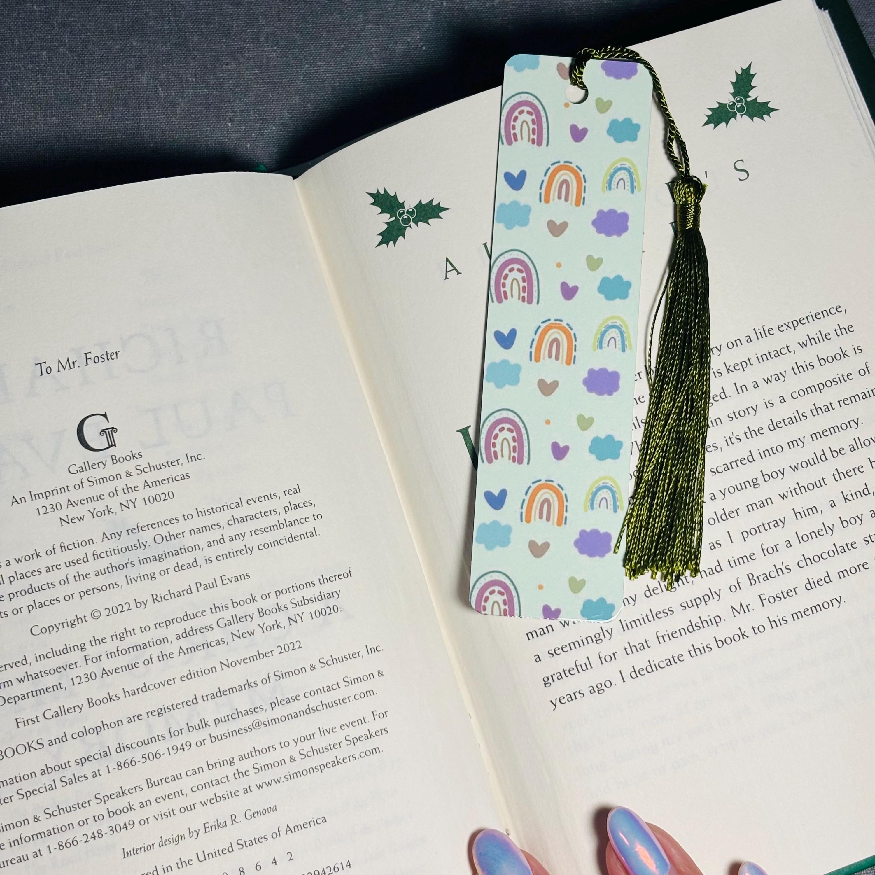 Rainbow Bookmark with Tassel – Colorful & Durable Aluminum Page Holder