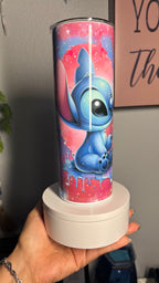 💖 Love Alien Couple Skinny Tumbler | 20 oz Personalized Stainless Steel