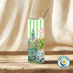 🌵 Succulent Garden Skinny Tumbler | 20 oz Stainless Steel