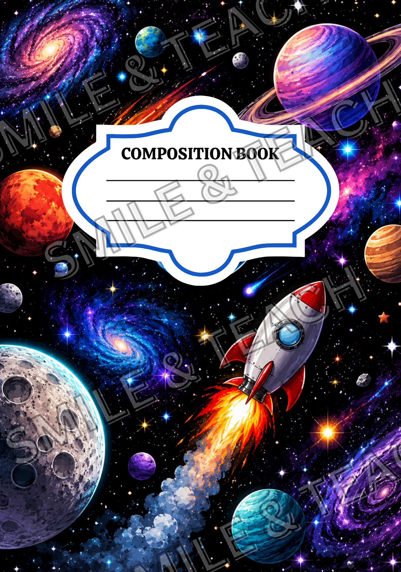 Space 1 Personalized Composition Notebook