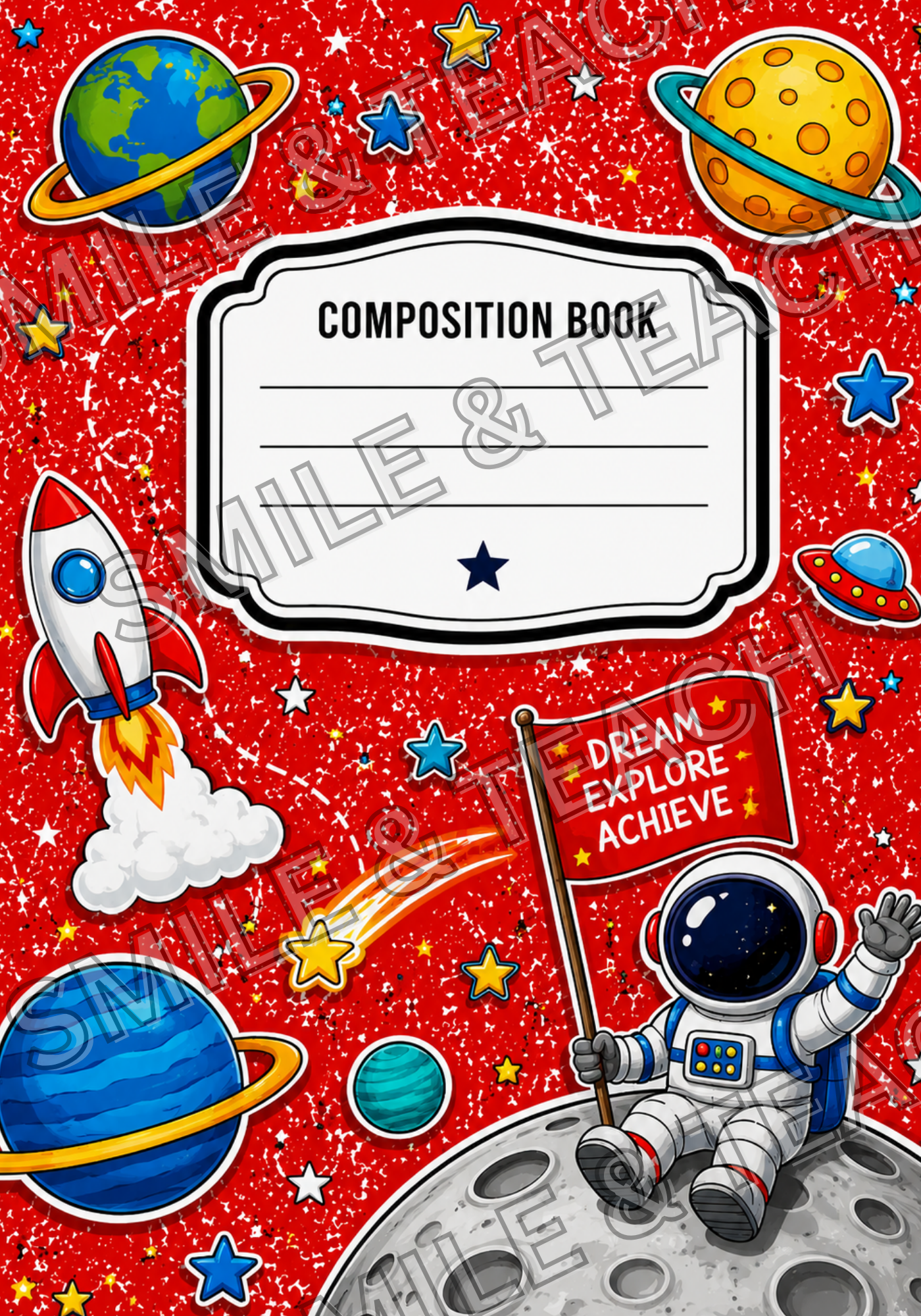 Space 2 Personalized Composition Notebook