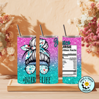 💉 Nurse Life Glitter Skinny Tumbler | 20 oz Stainless Steel