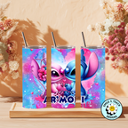 💖 Love Alien Couple Skinny Tumbler | 20 oz Personalized Stainless Steel