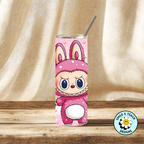 Pink Character Skinny Tumbler | 20 oz Stainless Steel Cute Drink Cup