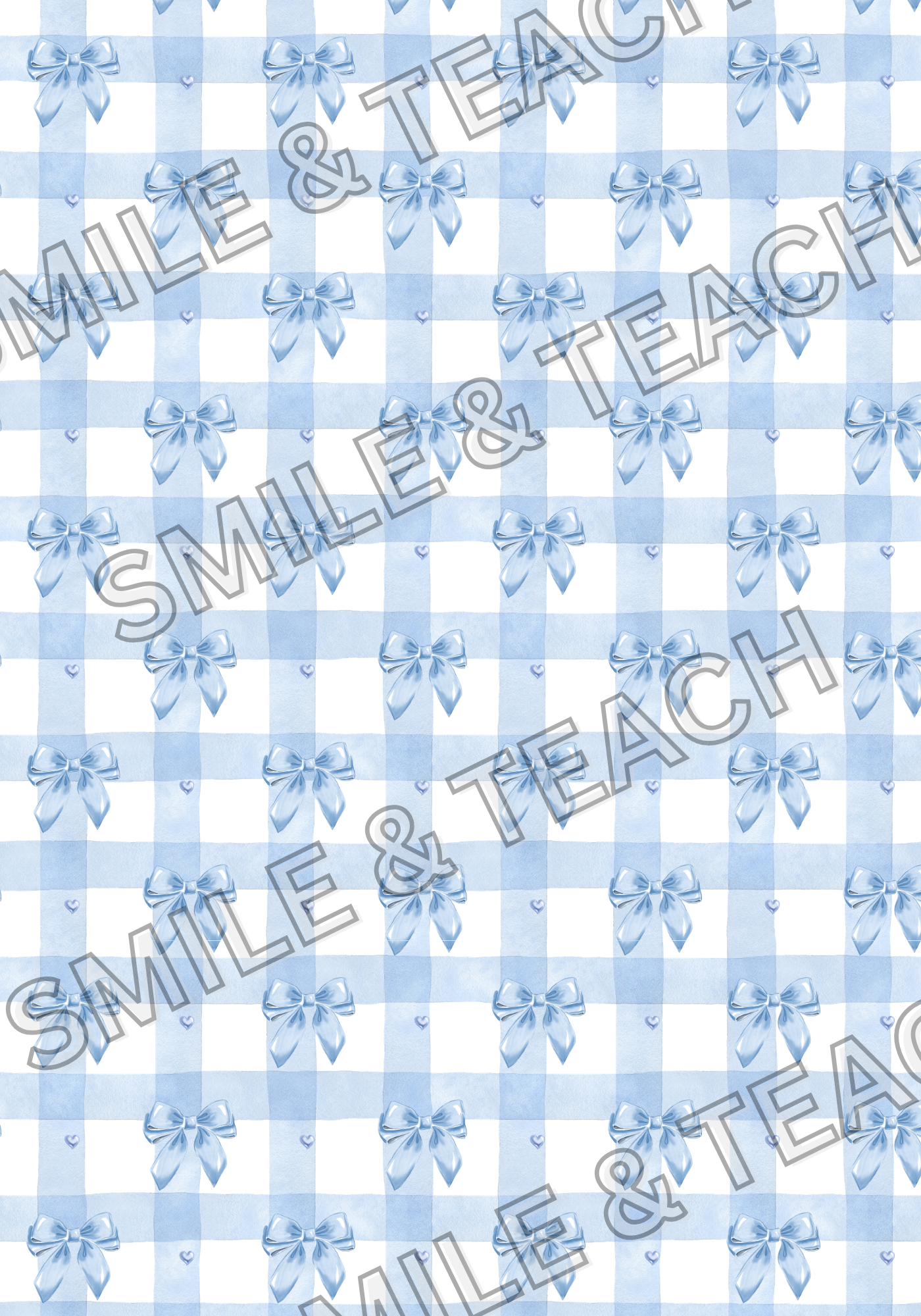 Blue Bow 1 Personalized Composition Notebook