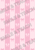 Pink Bow 2 Personalized Composition Notebook