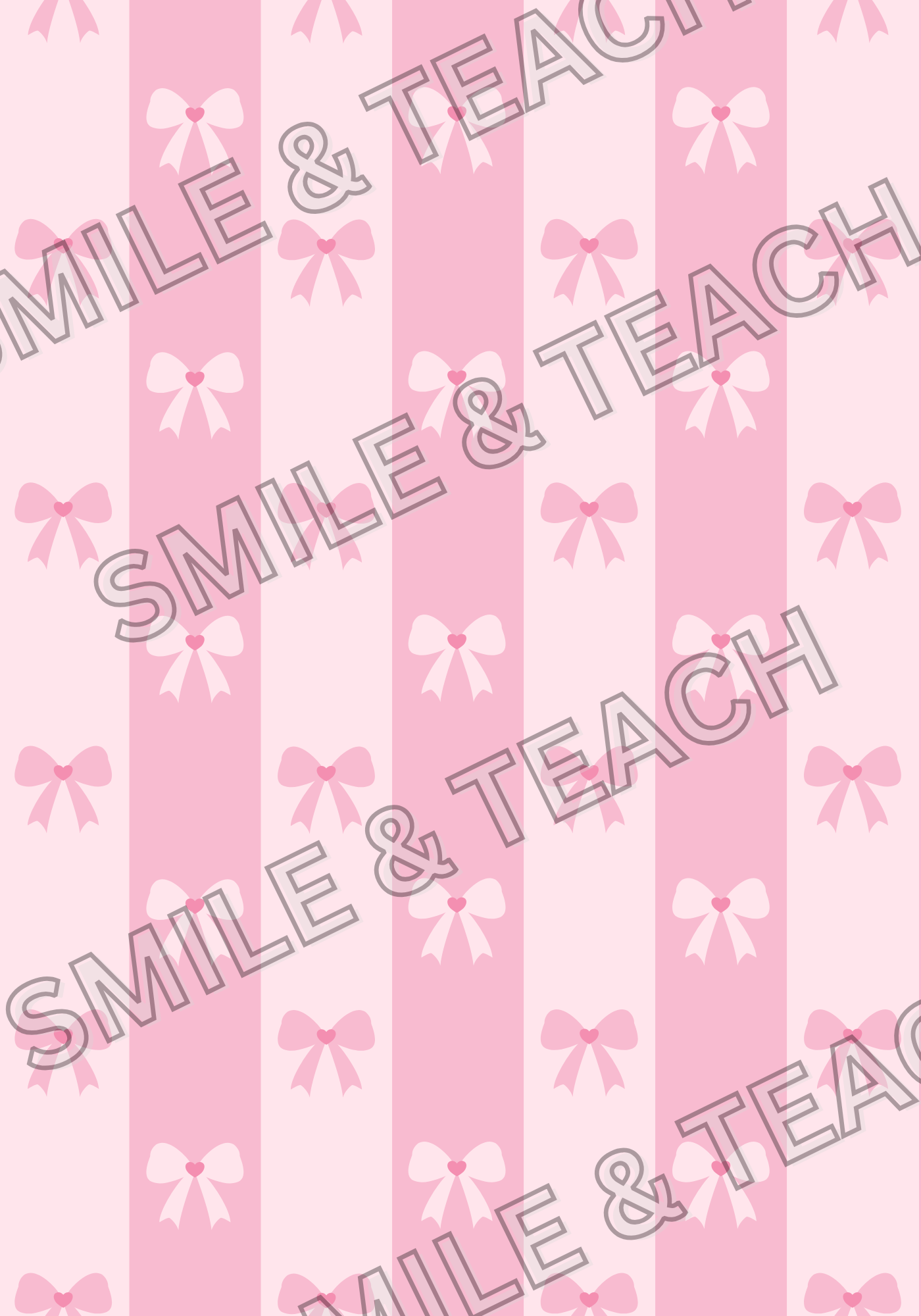 Pink Bow 2 Personalized Composition Notebook