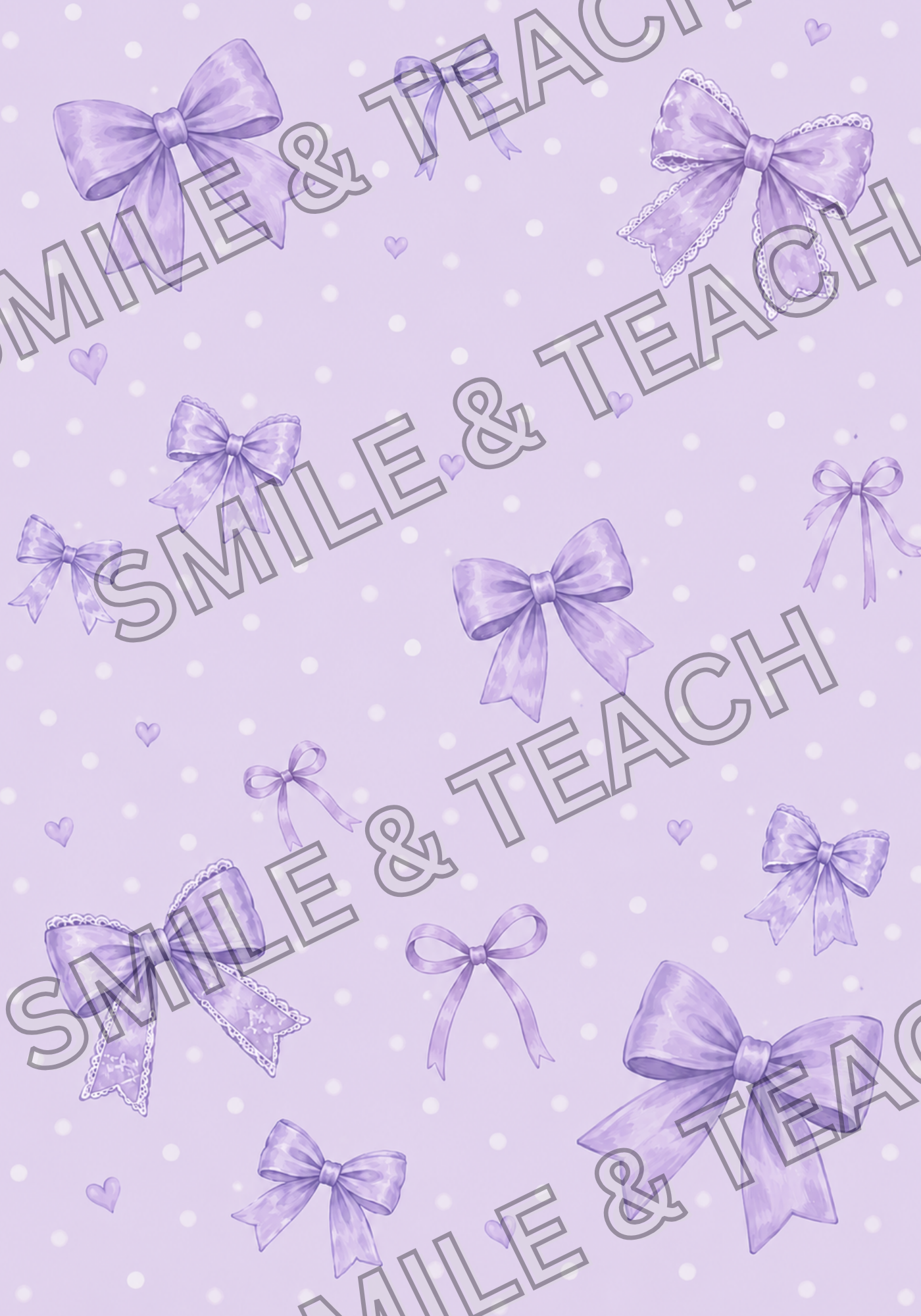 Purple Bow 2 Personalized Composition Notebook