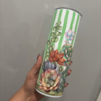 🌵 Succulent Garden Skinny Tumbler | 20 oz Stainless Steel