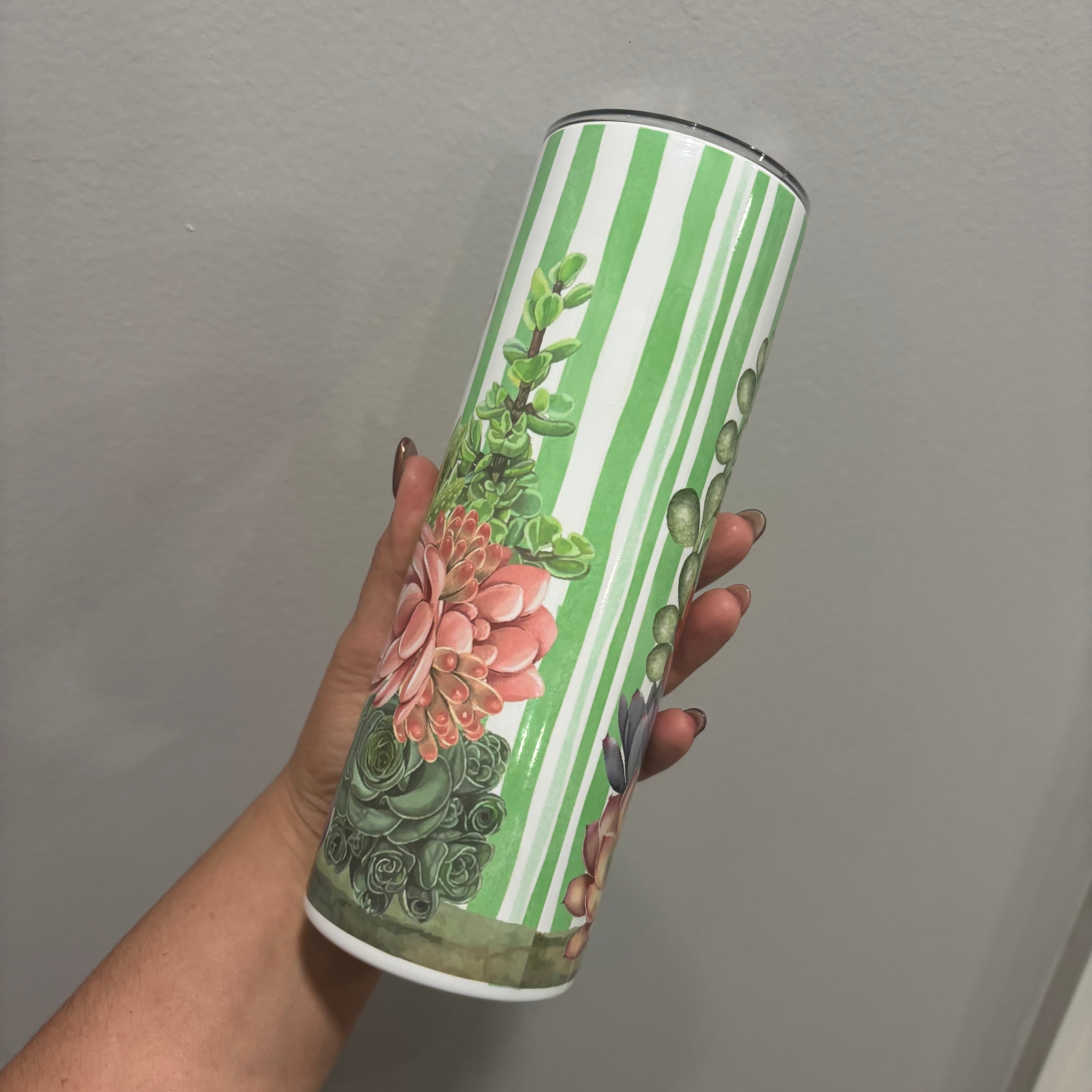 🌵 Succulent Garden Skinny Tumbler | 20 oz Stainless Steel
