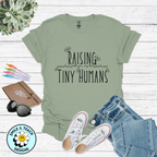 Raising Tiny Humans Graphic Tee | Cute Mom Shirt | Floral Mama T-Shirt | Minimalist Motherhood Shirt