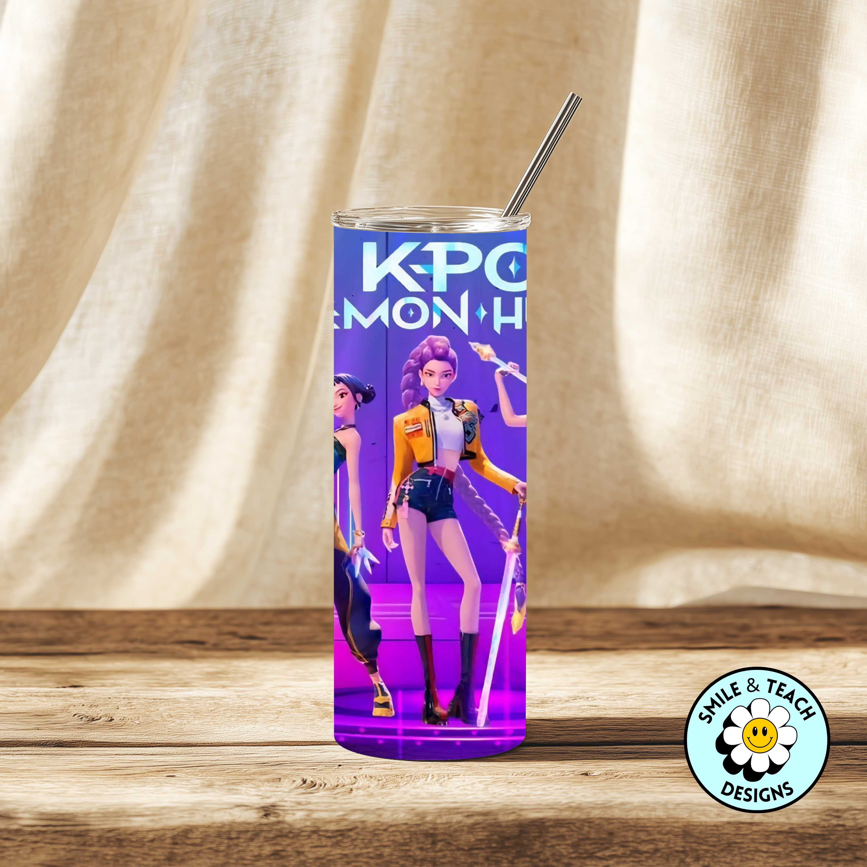 💜 K Pop Inspired Skinny Tumbler | 20 oz Stainless Steel Cup