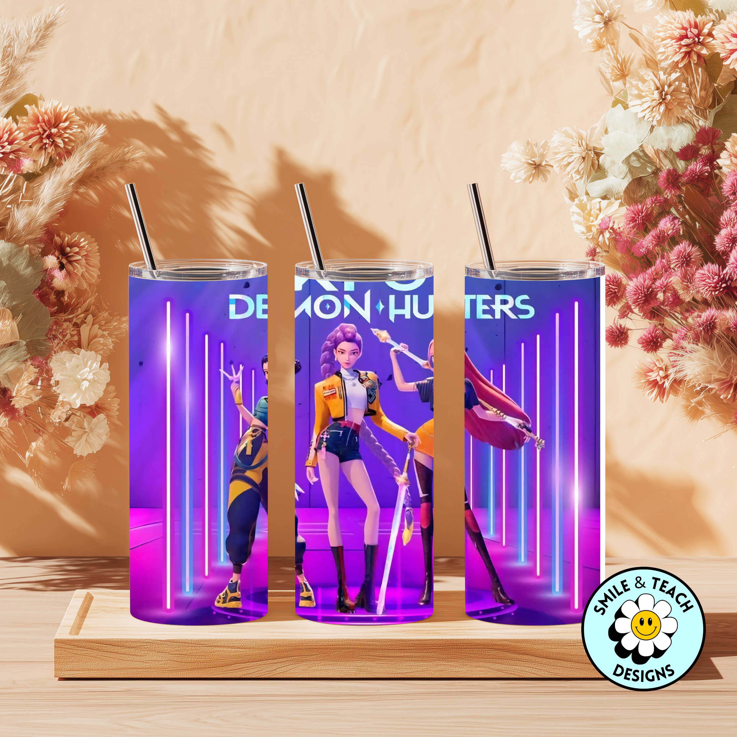 💜 K Pop Inspired Skinny Tumbler | 20 oz Stainless Steel Cup