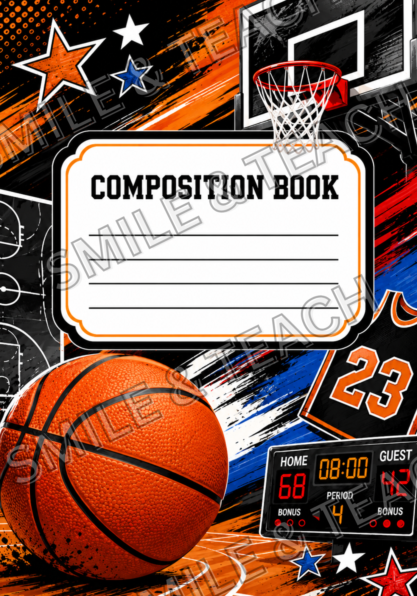 Basketball Personalized Composition Notebook