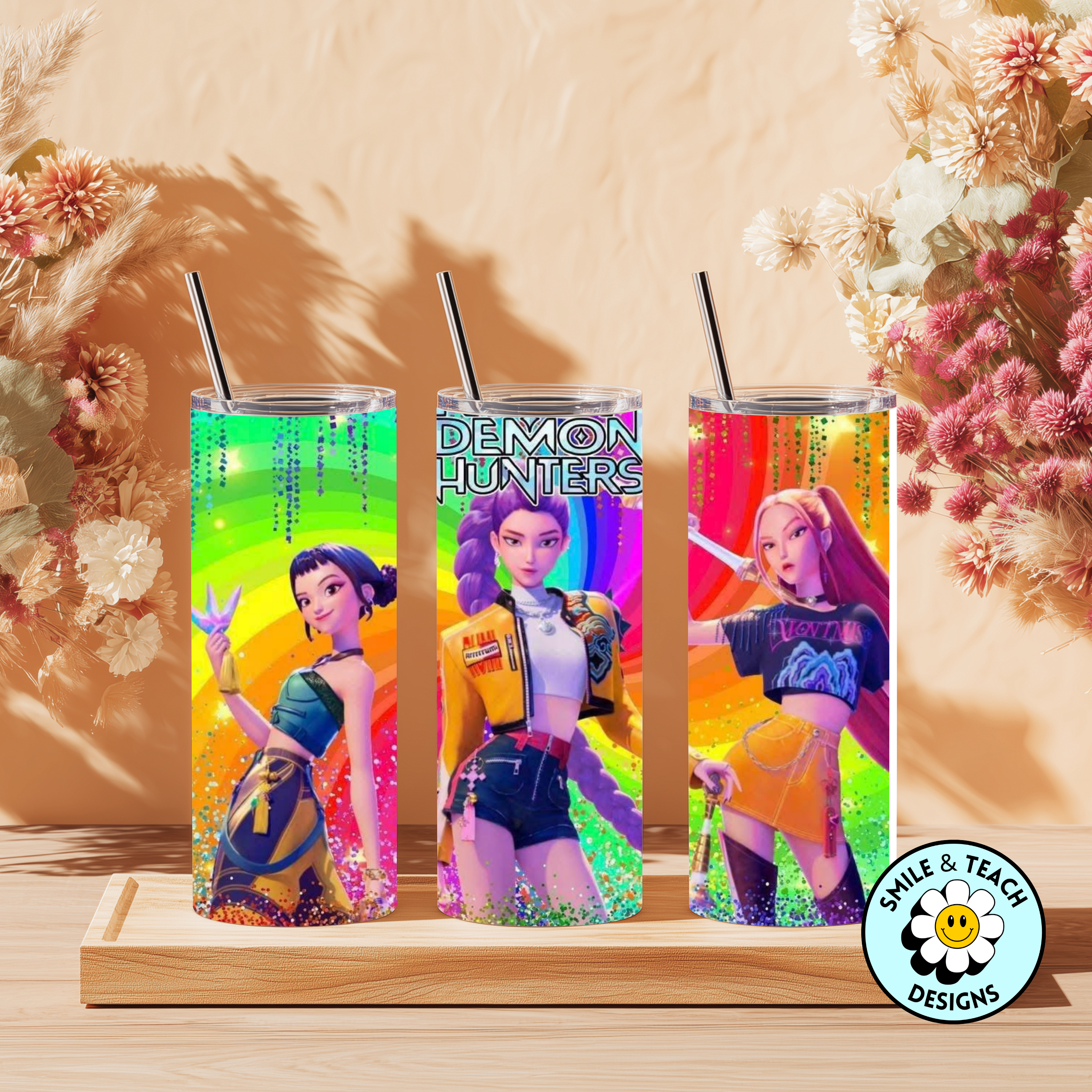 🎤🔥 K-Pop Demon Hunters Inspired Tumbler – 20 oz Skinny