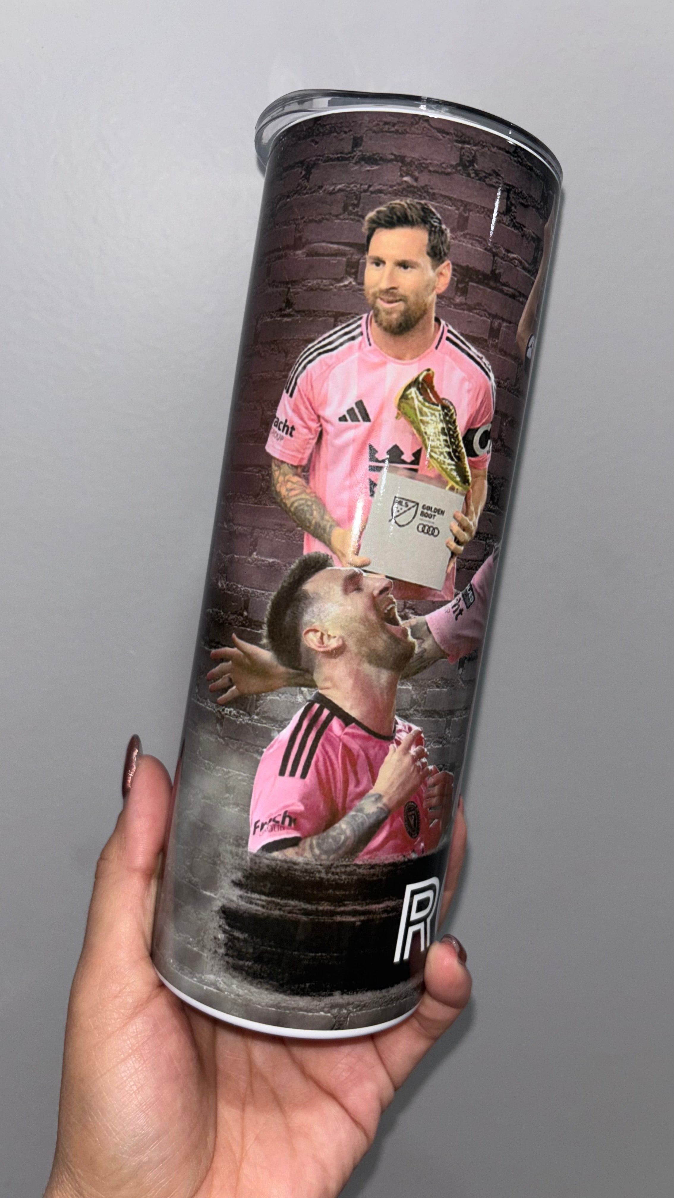 ⚽ Messi Soccer Legend–Inspired Personalized Tumbler – 20 oz Skinny