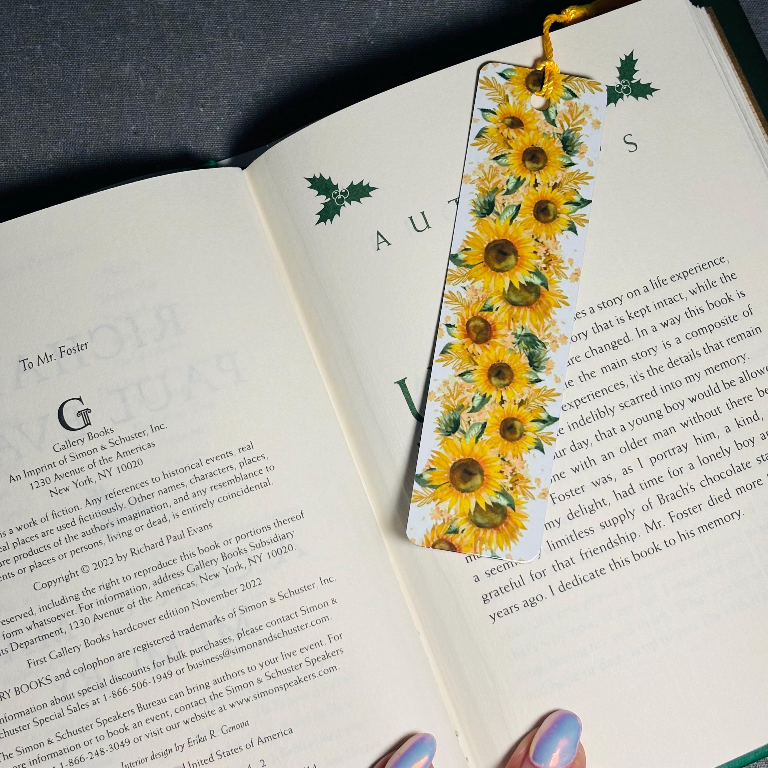 Sunflower Bookmark with Tassel – Bright & Durable Aluminum Page Holder