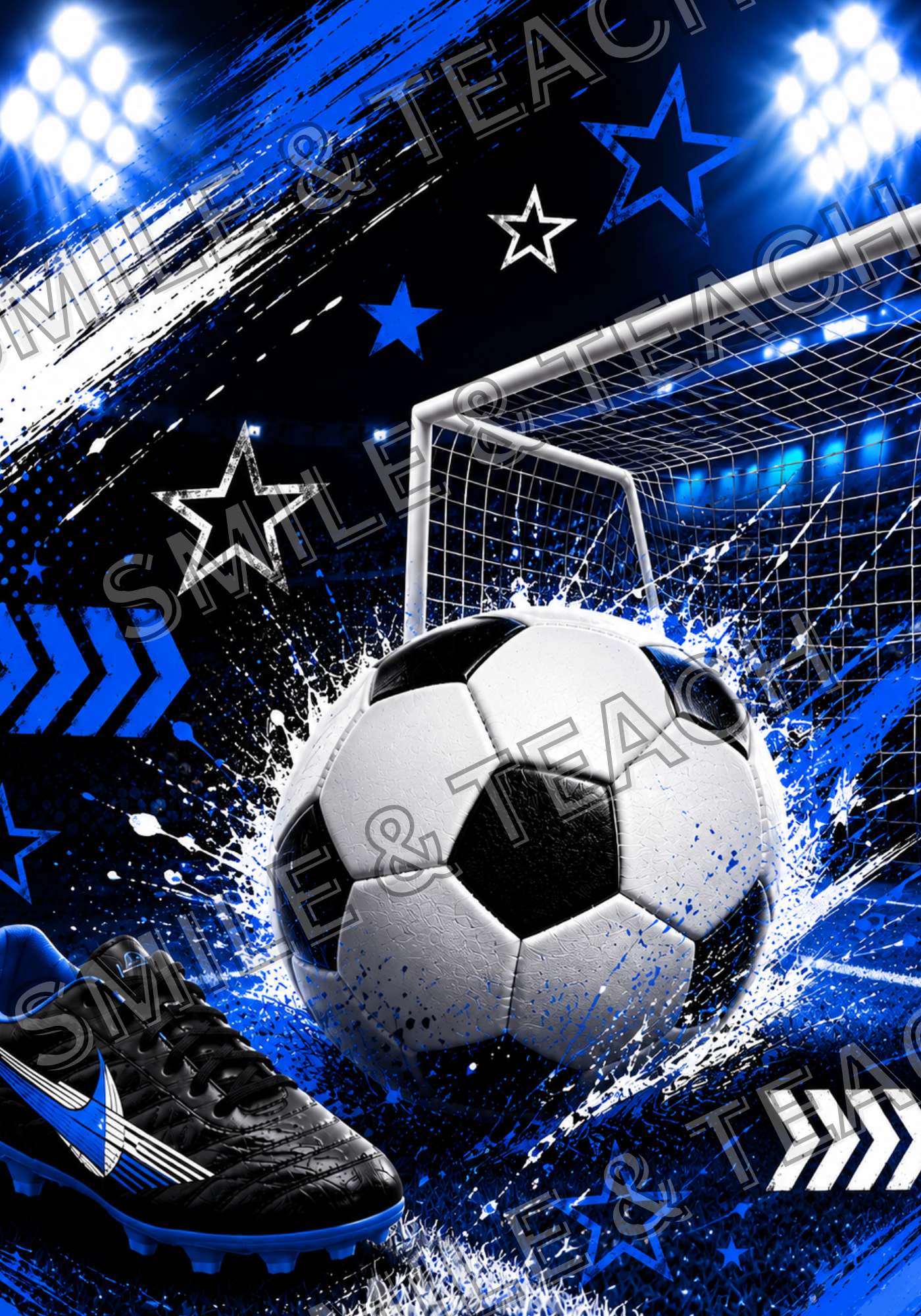 Blue Soccer Personalized Composition Notebook