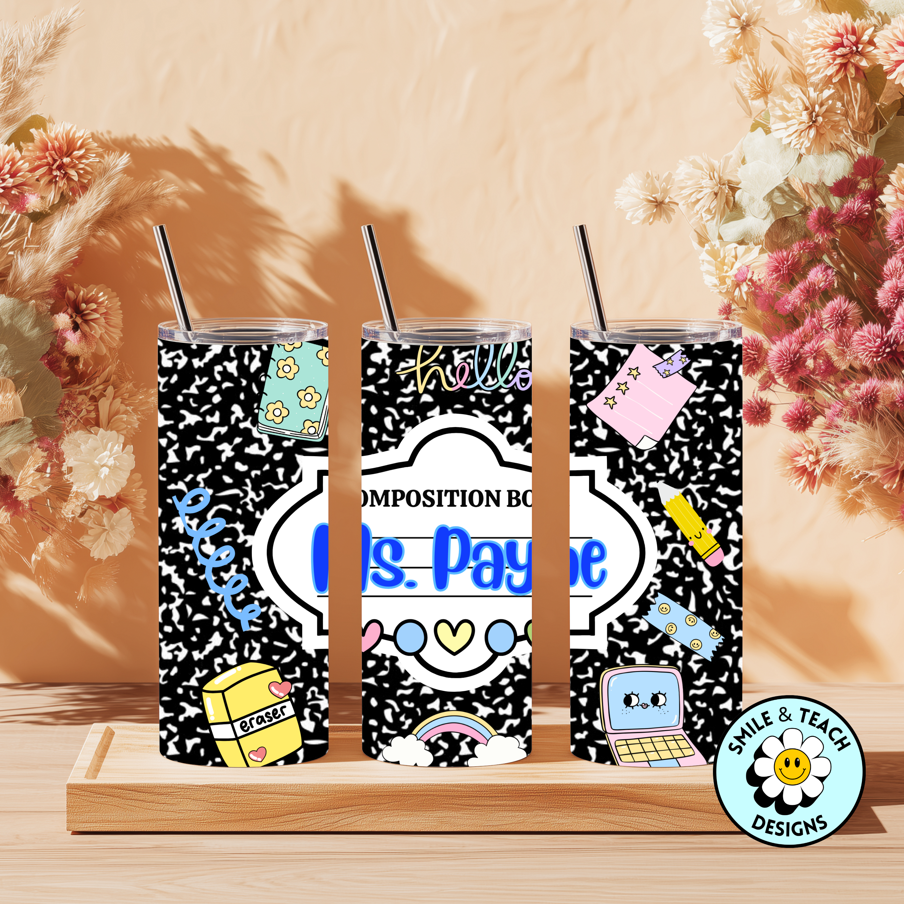 📓✨ Composition Notebook Teacher Tumbler