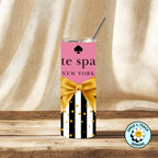 🎀 Pink Bow Boutique-Inspired 20oz Skinny Tumbler – Insulated Stainless Steel
