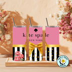 🎀 Pink Bow Boutique-Inspired 20oz Skinny Tumbler – Insulated Stainless Steel