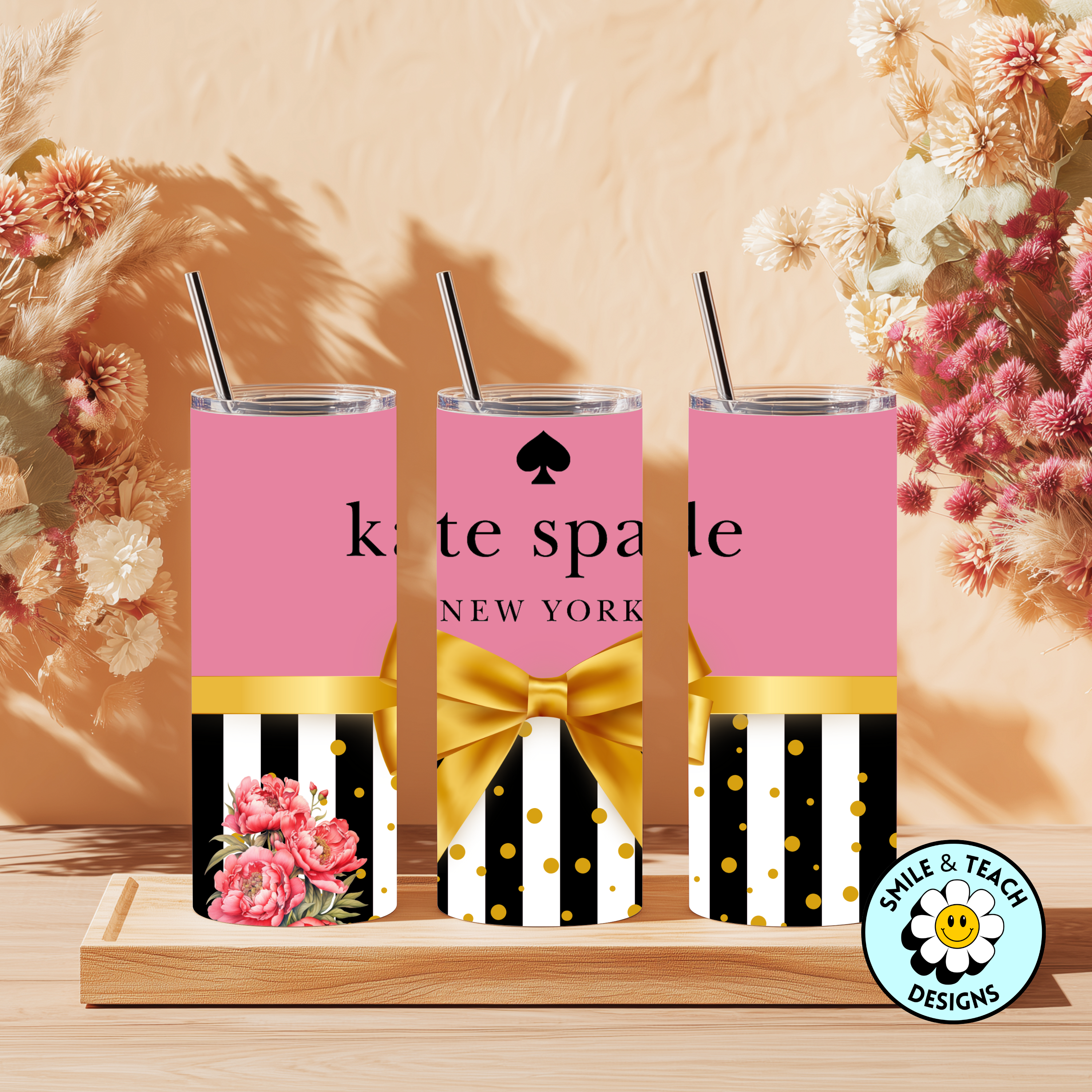 🎀 Pink Bow Boutique-Inspired 20oz Skinny Tumbler – Insulated Stainless Steel