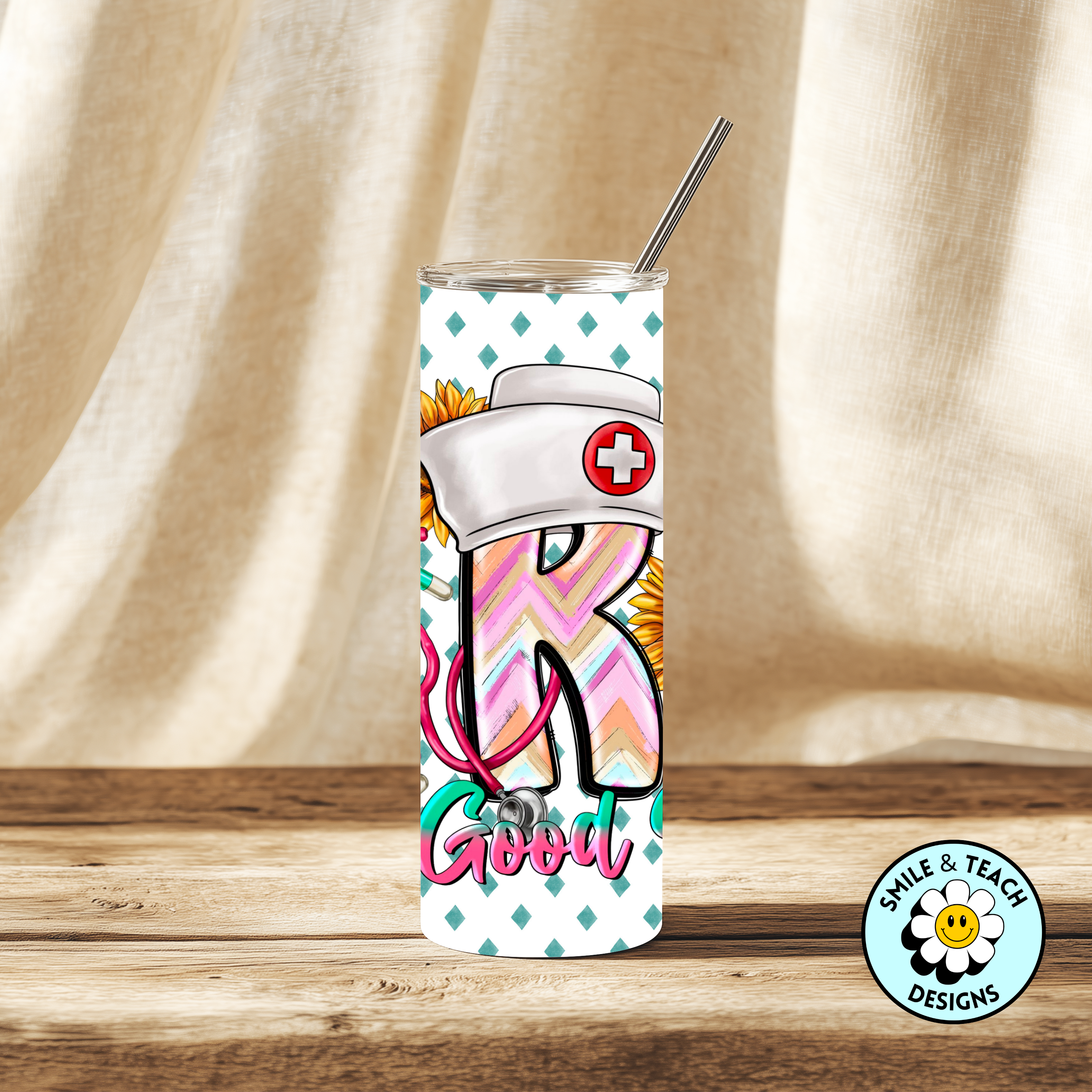 🩺 RN Good Hands 20oz Skinny Tumbler – Insulated Stainless Steel