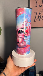 💖 Love Alien Couple Skinny Tumbler | 20 oz Personalized Stainless Steel