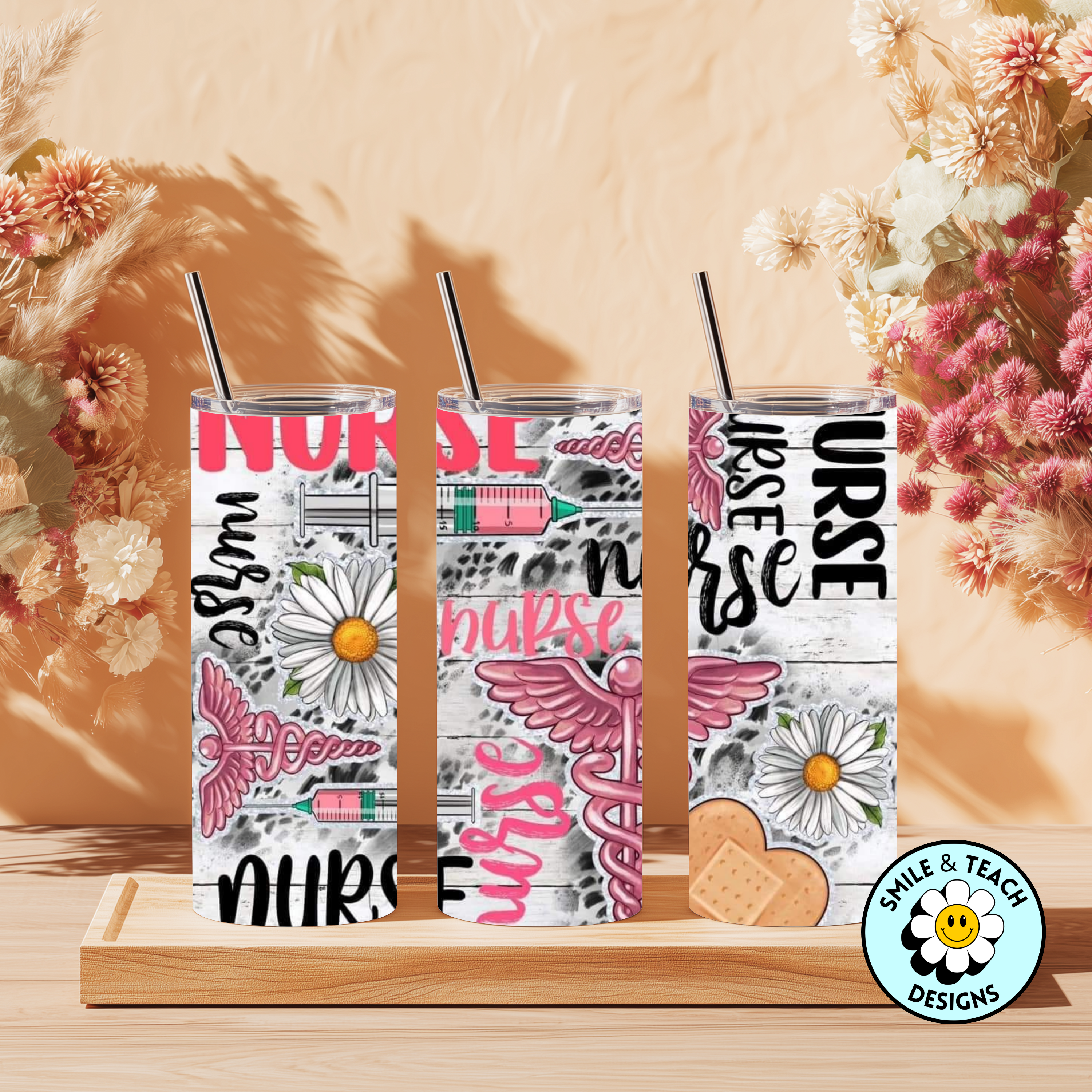 🩺 Nurse Mode 20oz Skinny Tumbler – Insulated Stainless Steel