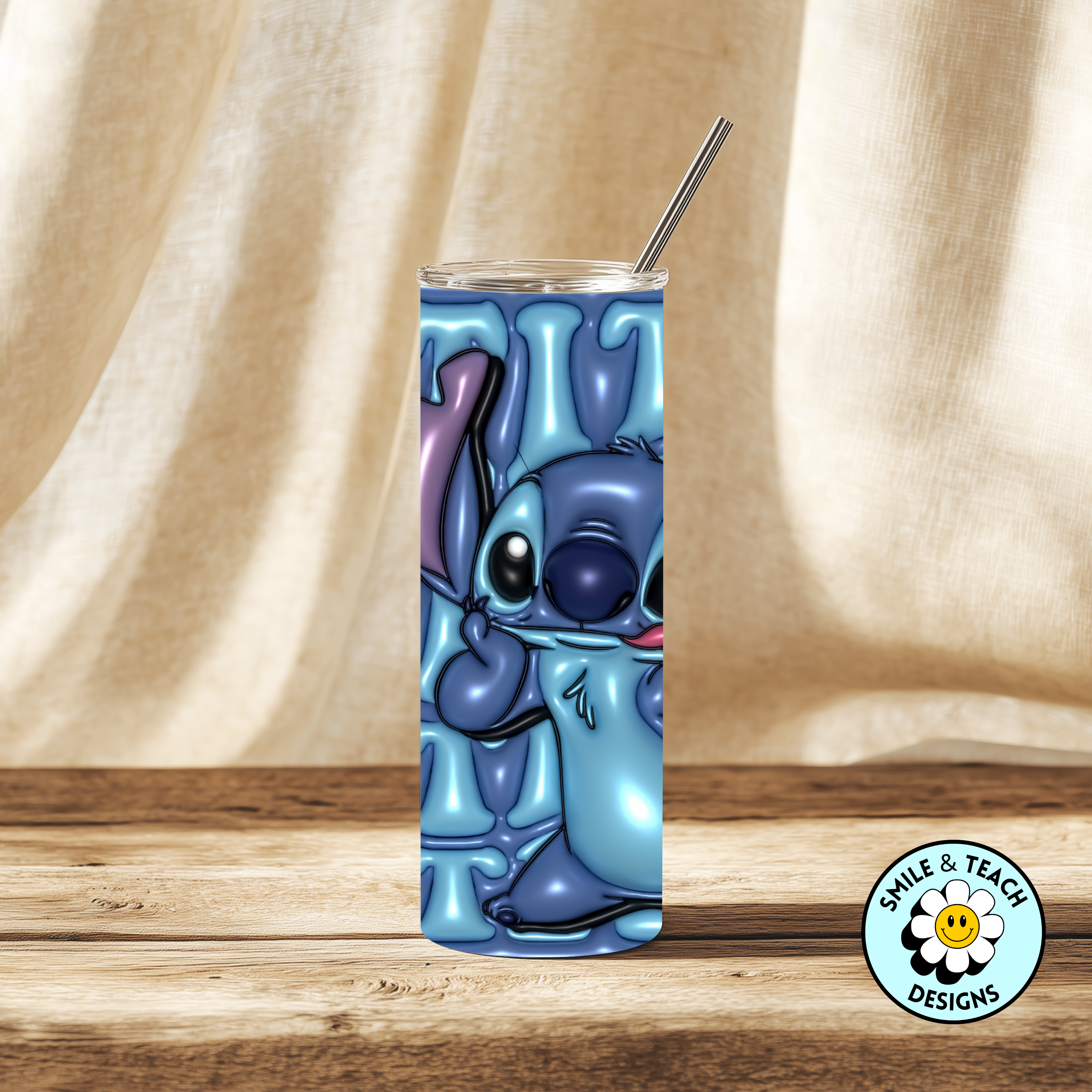 💙 Stitch-Inspired 20oz Skinny Tumbler – Insulated Stainless Steel