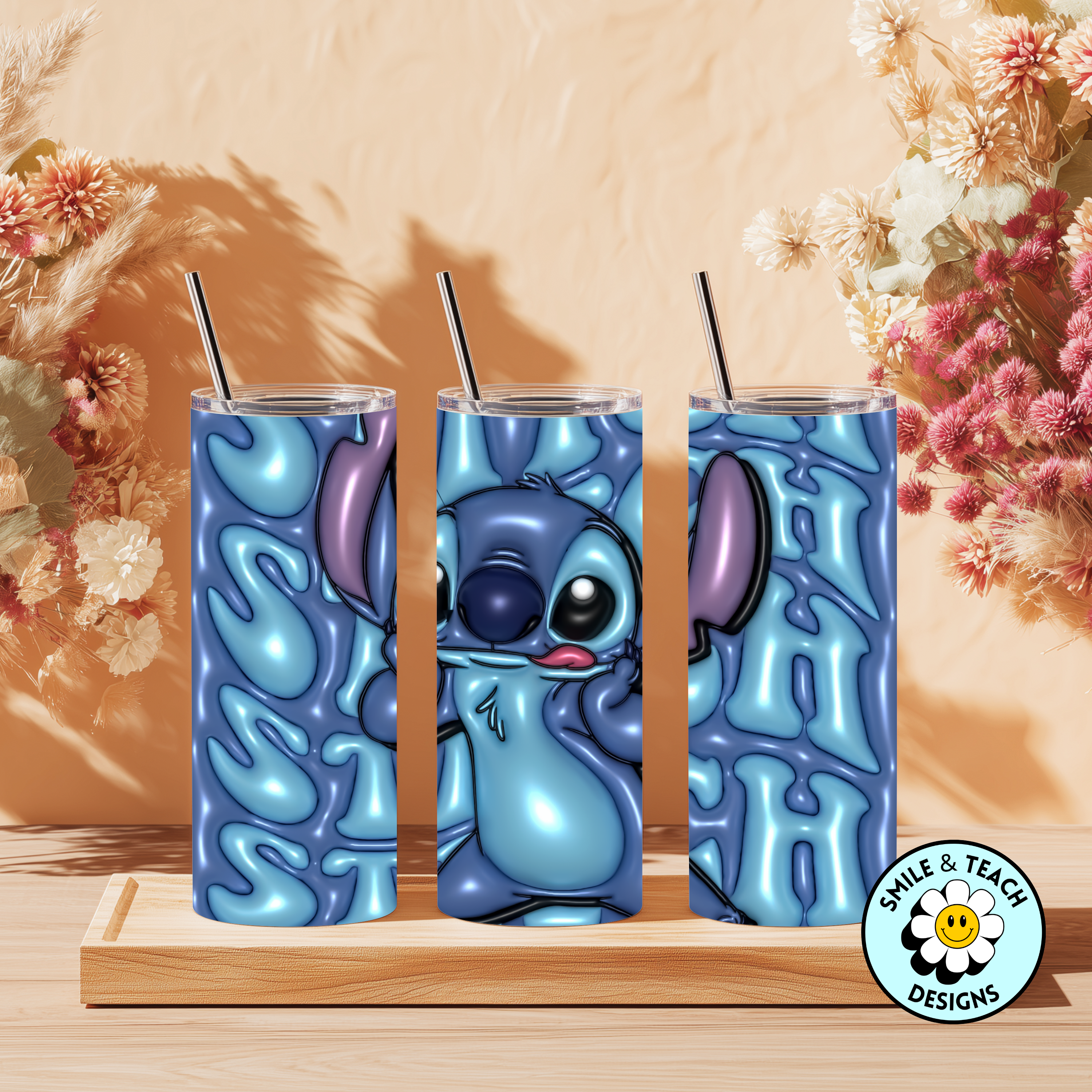 💙 Stitch-Inspired 20oz Skinny Tumbler – Insulated Stainless Steel