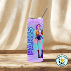 💜 Pop-Star Inspired Character Tumbler – 20 oz Skinny