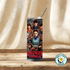 🔴 Stranger Things Retro Sci-Fi Series–Inspired Tumbler – 20 oz Skinny