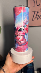 💖 Love Alien Couple Skinny Tumbler | 20 oz Personalized Stainless Steel