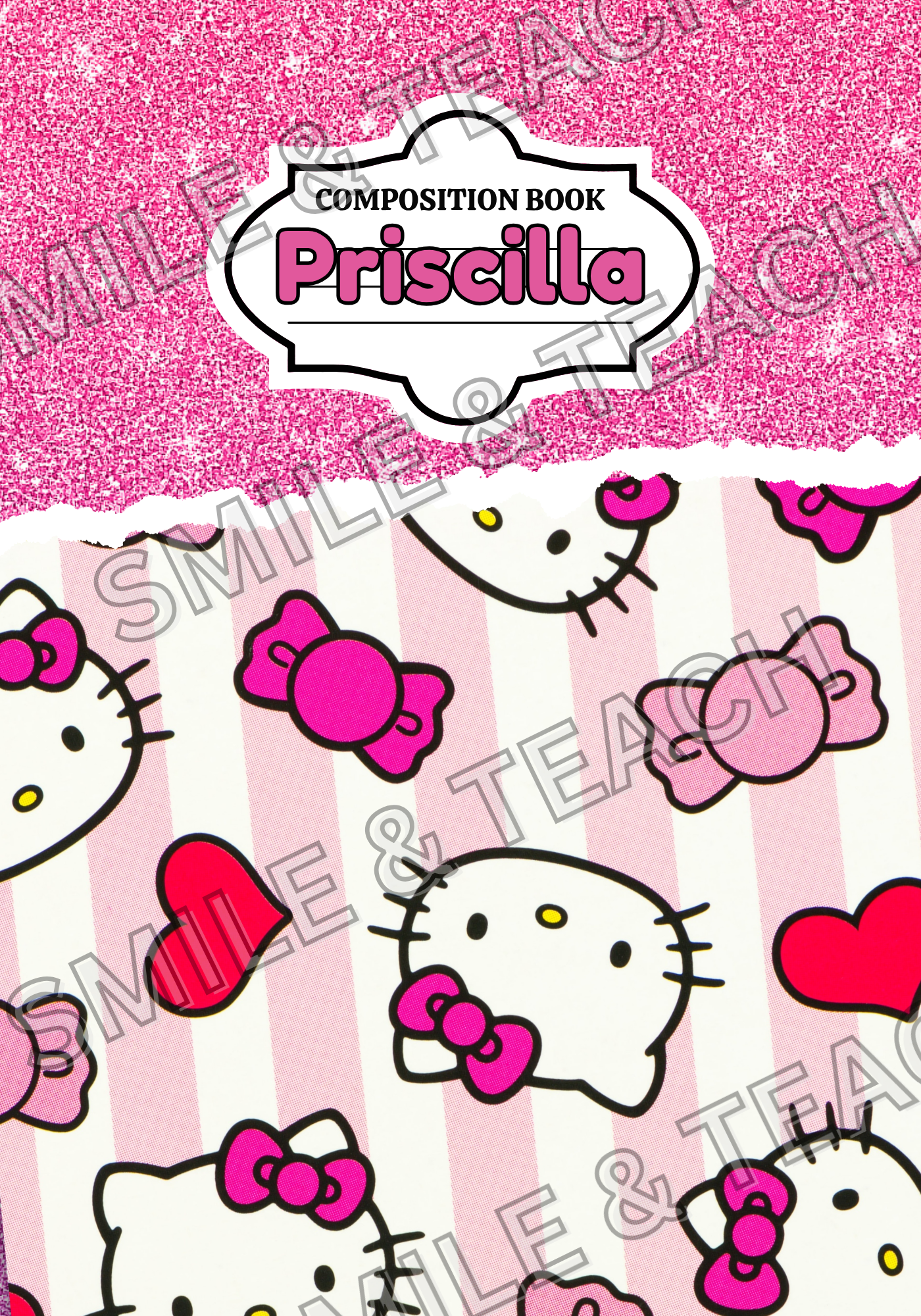 Hello Kitty Personalized Composition Notebook