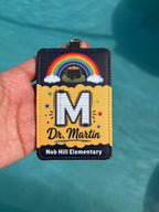 Personalized ID Badge Holder – School Theme Design