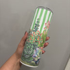 🌵 Succulent Garden Skinny Tumbler | 20 oz Stainless Steel