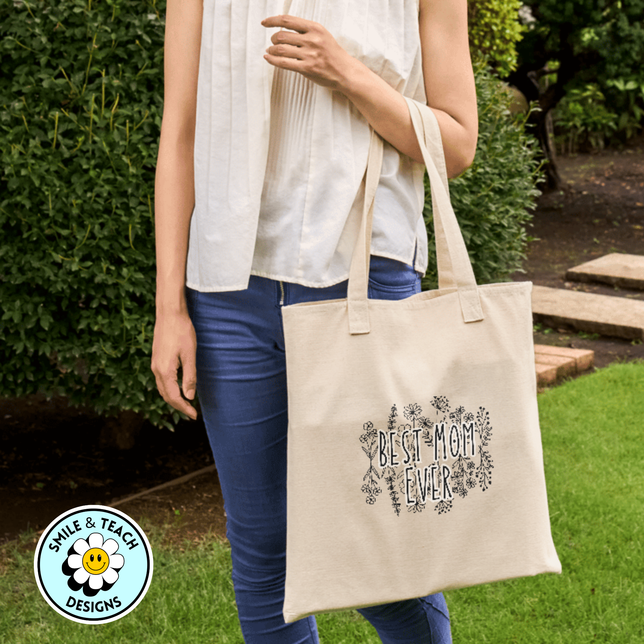 👜 Best Mom Ever Canvas Tote Bag