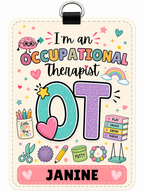 Personalized Occupational Therapist (OT) ID Badge Holder