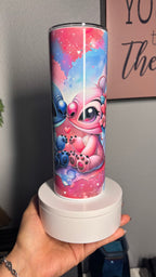 💖 Love Alien Couple Skinny Tumbler | 20 oz Personalized Stainless Steel