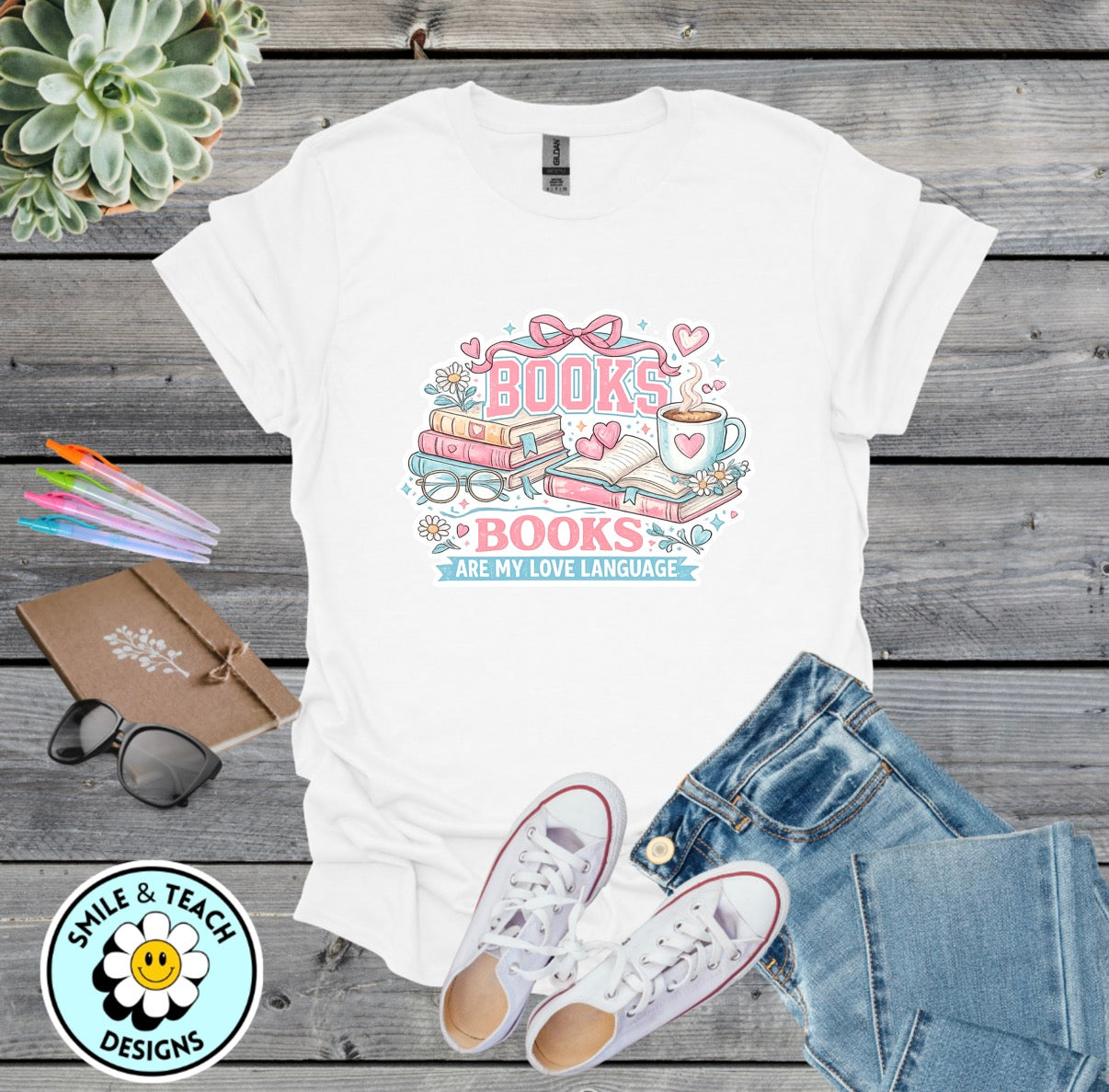 Books are my love Language DTF Transfer